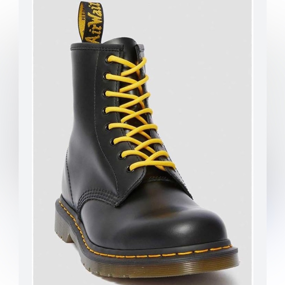 Unisex Dr. Martens Size 5 (EUR 36) Classic Black Yellow Laces